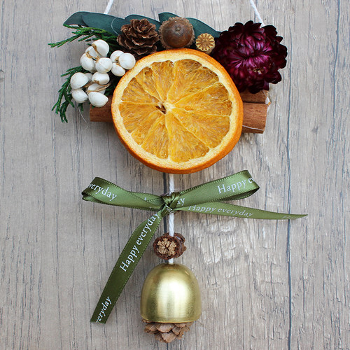 元旦节风铃走心礼物手工diy团建天然橙子挂件干花汽车挂饰小礼品