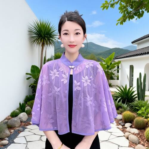 夏季披肩斗篷女配裙子外搭开衫