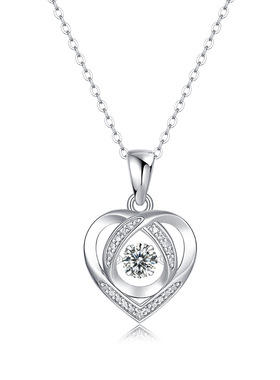 时尚S925银莫桑石项链锁骨链