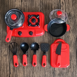 儿童过家家玩具锅具餐具仿真刀叉煎铲搅拌器男女孩做饭厨房工具
