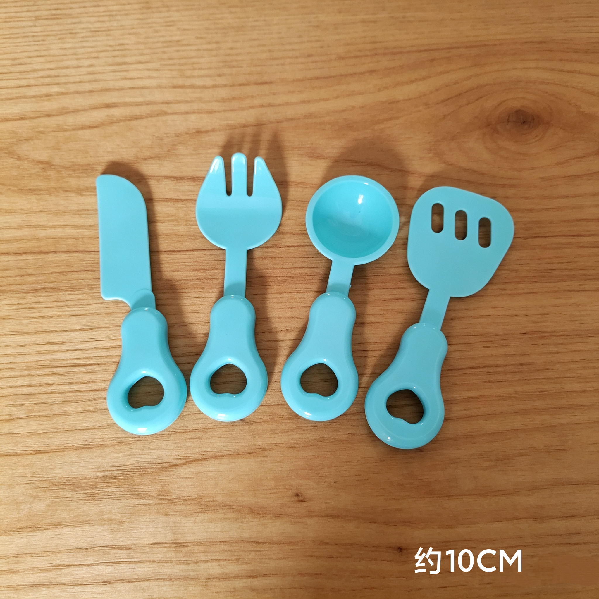 儿童过家家仿真厨房厨具塑料迷你拼色厨具勺子铲子叉子刀子道具