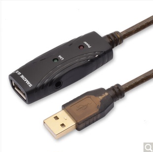 数据线 AF延长线 工程级USB2.0 延长器 山泽 超强芯片 25U