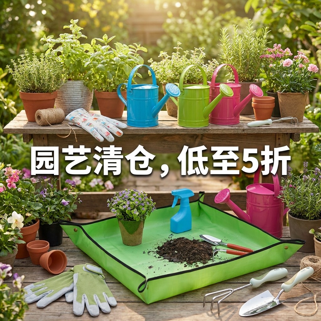 【园艺清仓】沃施园艺用品 浇花水壶洒水壶园艺铲子耙子地垫手套