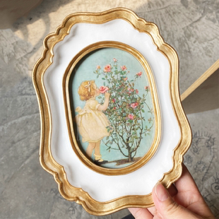 欧式 饰画家居树脂工艺品摆件摆台组合系列 DIY金色画框相框客厅装