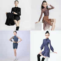 Новая зимняя соревнования с длинным рукавом латиноамериканская танцевальная юбка черная