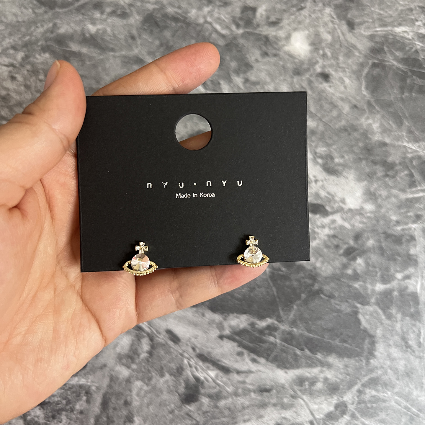 韩国进口气质土星耳钉2025新款爆款高级感小巧精致时尚耳环耳饰