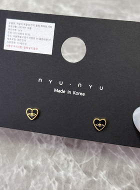 迷你复古黑色爱心土星钛钢耳钉螺丝拧扣精致小巧气质百搭耳环耳饰