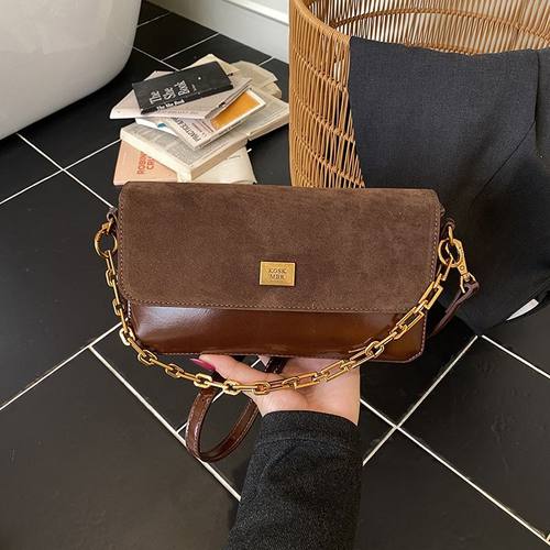 高级质感磨砂包女腋下百搭潮流2025新款复古小方包单肩斜挎包