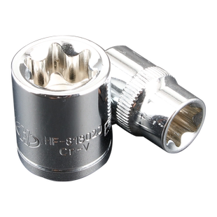 花型套筒头公制E型星型6角梅花套筒头1/4寸小飞汽修专用五金工具