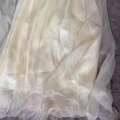 新中式旗袍伴侣衬裙纱质半身裙女