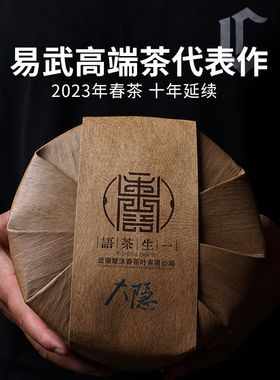一生茶语 2023年易武刮风寨古树茶 云南普洱茶生茶 357g饼茶 大隐