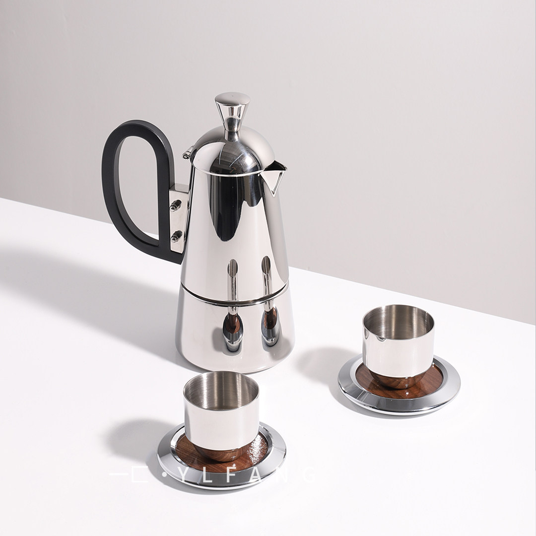 一匚现代轻奢金属创意摩卡水壶 样板间售楼处咖啡厅杯子杯托摆件,家居饰品,装饰摆件,淘宝优惠券,粉丝福利购,淘宝优惠卷