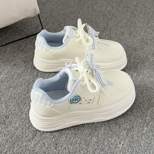 奶fufu厚底小白鞋女2025新款爆款面包鞋可爱小众百搭休闲运动板鞋