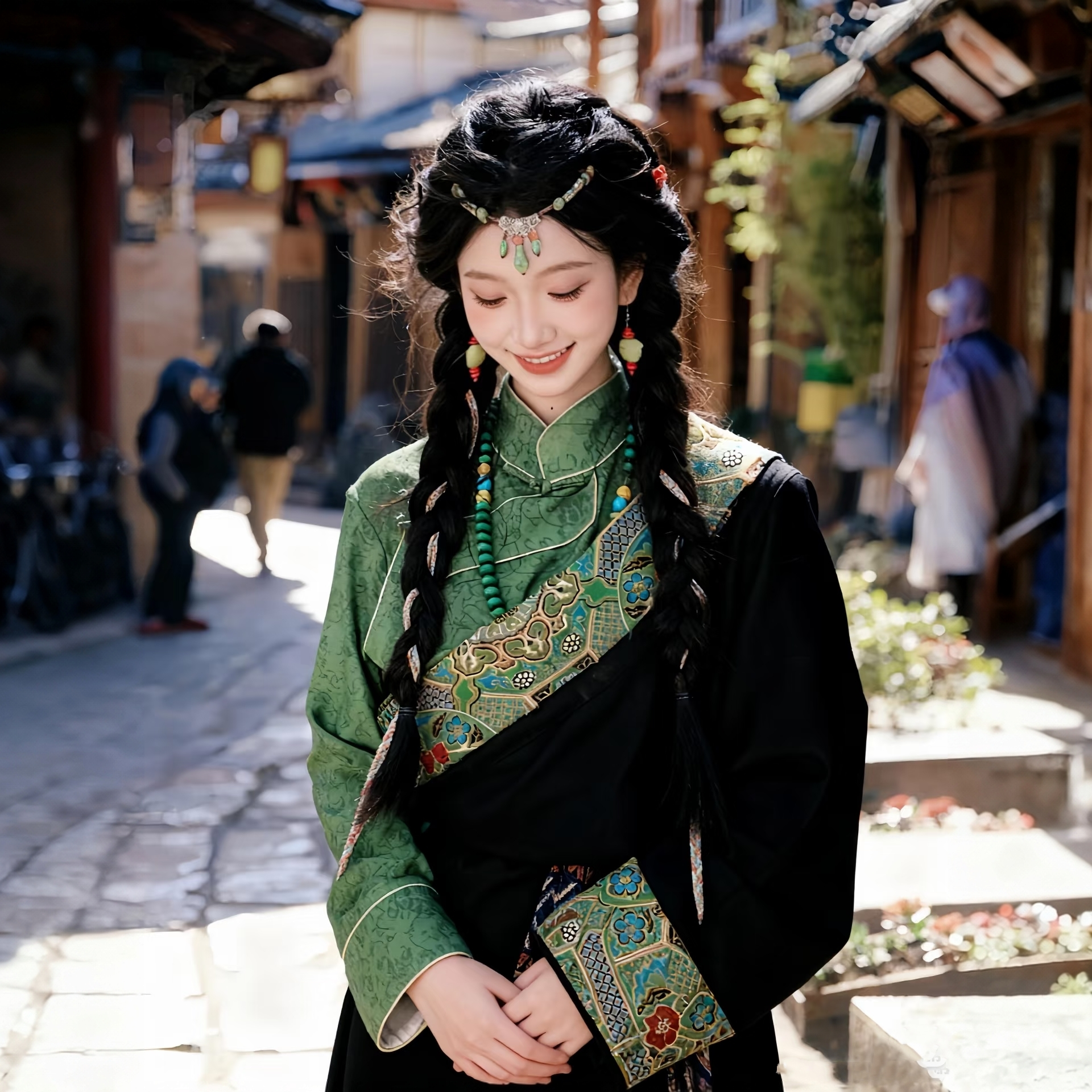 藏袍藏族服装女套装西藏旅拍写真