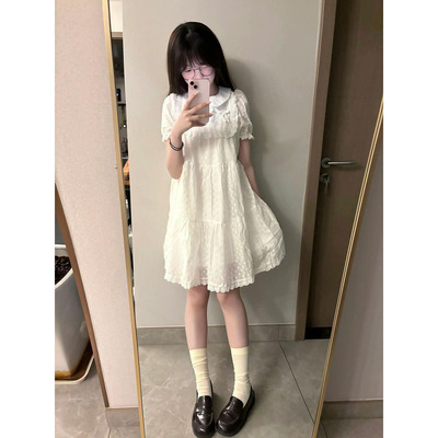 初恋小白裙绣花连衣裙