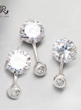 戏灵原创925 纯银脐钉防过敏  欧美 性感 女神 脐环女 肚脐钉饰品