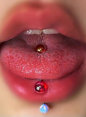 辣妹女孩唇钉硅胶舌钉亚克力欧美潮流舌环舌头钉唇钉脐钉穿刺饰品
