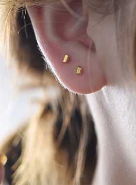 简约新款女925银耳钉迷你养耳睡觉不用摘耳棒简约小耳饰耳棒小巧