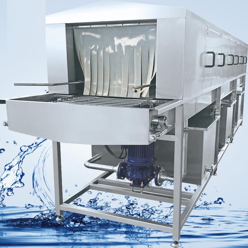 大型全自动洗碗机 商用食堂洗碗机 不锈钢餐具餐盘清洗消毒烘干机