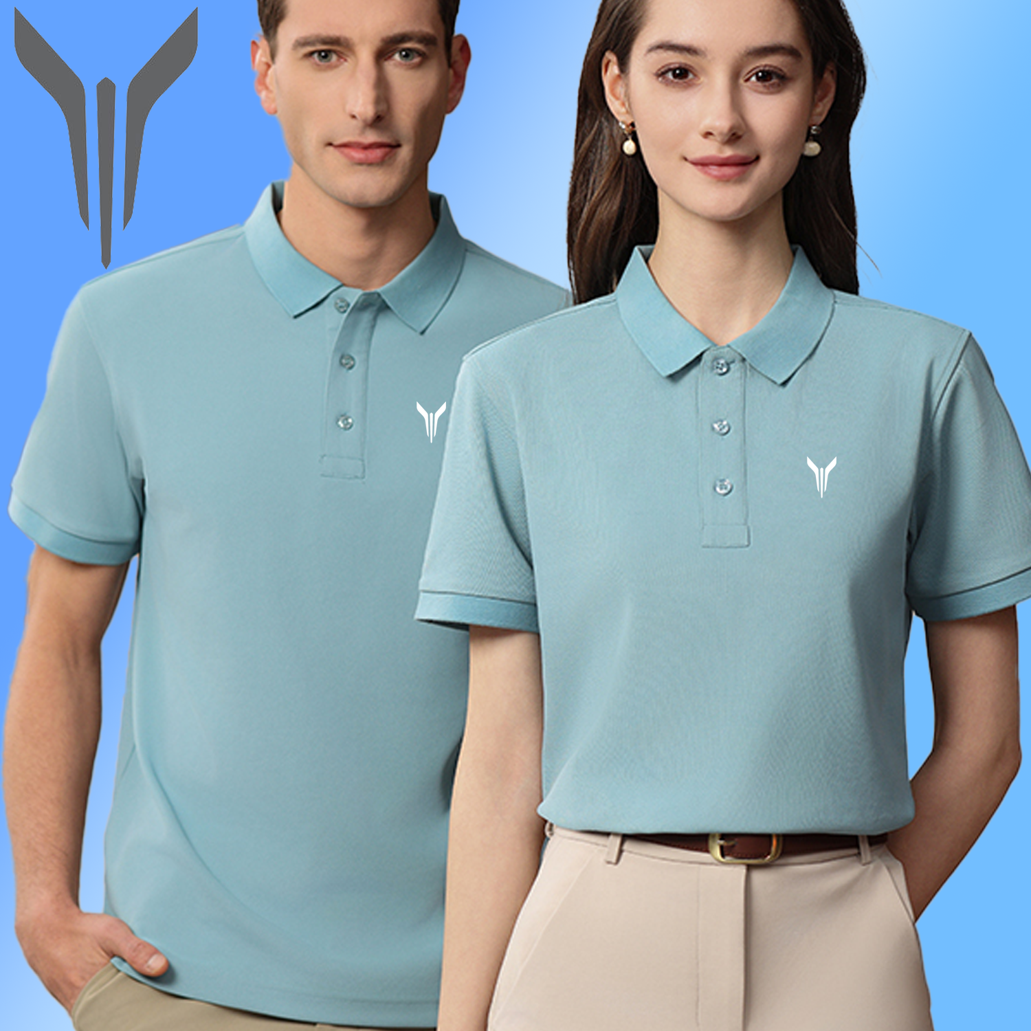 岚图汽车4S店POLO衫工作服定制车展销售男女短袖订做T恤印字logo