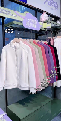 2024年女士外套绒磨磨加绒加厚立领拉链开衫百搭上衣内穿保暖衣冬