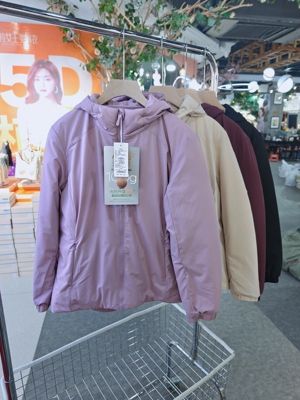 好彩H546秋冬女小太阳光能连帽轻暖棉衣棉服棉袄外穿轻便外套