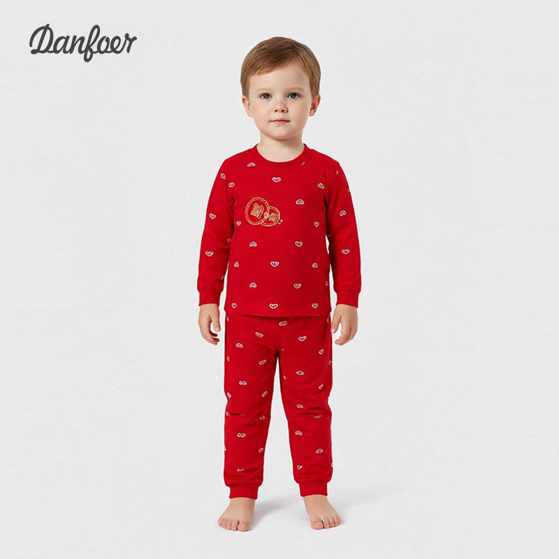 儿童纯棉套装大红色拜年服男女宝宝本命年睡衣周岁秋衣秋裤福葫芦,童装/婴儿装/亲子装,家居服套装,淘宝优惠券,粉丝福利购,淘宝优惠卷