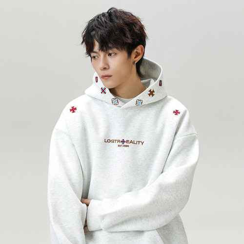 NTBF重磅民族风刺绣连帽卫衣