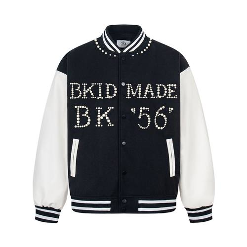 拼接NTBF学院风撞色宽松美式复古