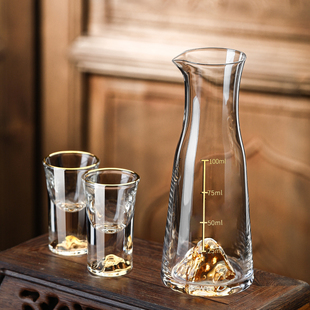 轻奢高档金山白酒杯家用分酒器套装 精致杯子酒盅高级小酒杯酒壶