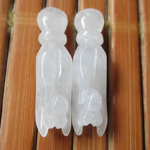 天然翡翠a货耳环玉耳坠玉石佛手掌上明珠925纯银镶嵌女长款耳饰