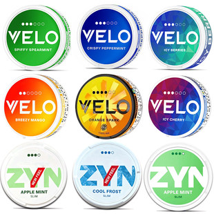 瑞典新款进口snus velo口含袋冰冻薄荷水果浆果味便携带飞机高铁
