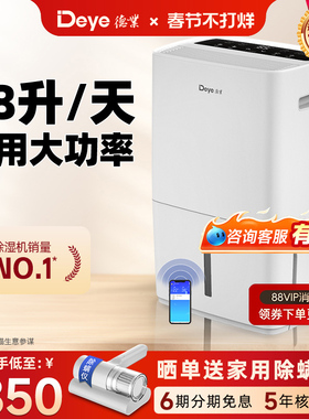 德业除湿机家用大功率地下室别墅抽湿机工业轻音吸湿器DYD-L48A3
