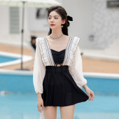 泳衣女款 泳装 夏连体显瘦遮肚大码 保守纯欲2025新款 长袖 清仓39.9