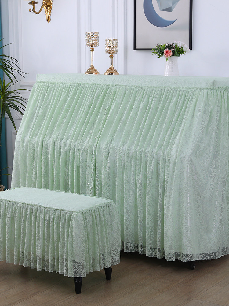 全盖式蕾丝钢琴防尘罩套全罩简约轻奢高级感盖巾钢琴凳罩盖布新款