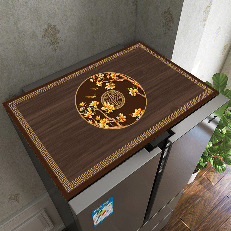 防水防油冰箱盖垫防尘盖布单双开门洗衣机滚筒新中式硅胶高端垫子,居家布艺,万能盖巾,淘宝优惠券,粉丝福利购,淘宝优惠卷