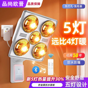 月销1w+防水防爆挂壁浴霸免打孔