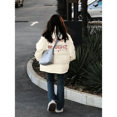 潮牌小众美式羽绒棉服棉衣女