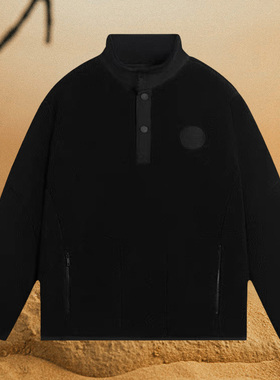 李宁正品新款男女同款运动休闲时尚半拉连加绒保暖外套AAES939