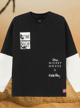 李宁联名Mickey x Keith Haring童装男大童长袖T恤YHSR425