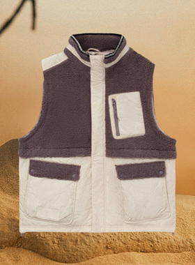 李宁正品冬季篮球运动生活系列男子加绒保暖拼接休闲马甲AMDR079