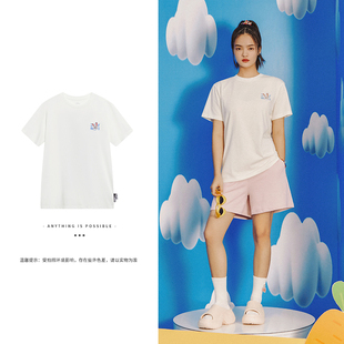 宽松透气圆领短袖 女子运动休闲舒适时尚 轻T恤AHST272 新款 李宁正品