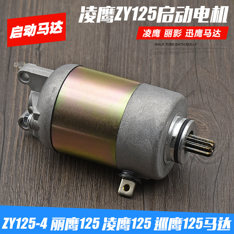 踏板摩托车ZY125 丽鹰 凌鹰 巡鹰 迅鹰125起动电机 启动马达