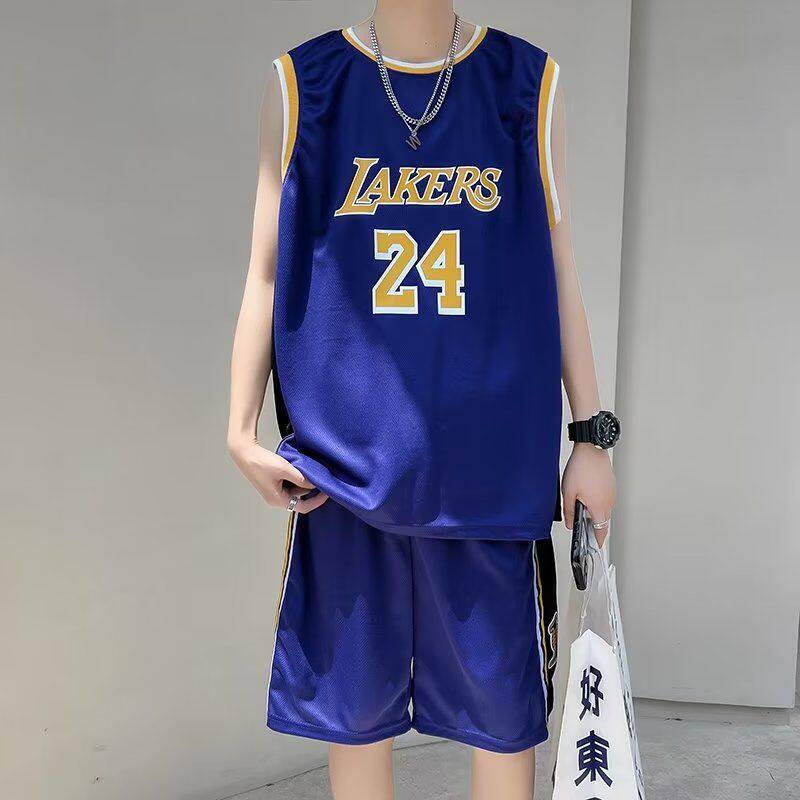 科比球衣篮球服男套装冰丝透气速干运动服学生比赛训练服背心定制