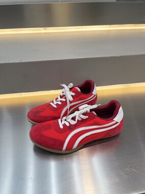 SGIR TWTW2026春新糖果色平底德训阿甘鞋女系带休闲鞋百搭运动鞋