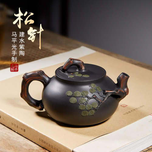 此时此刻建水紫陶泡茶壶全手工