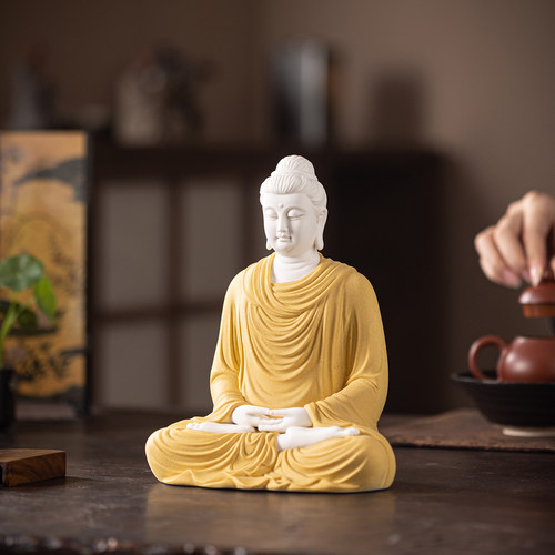 德化白瓷释迦摩尼佛大日如来摆件