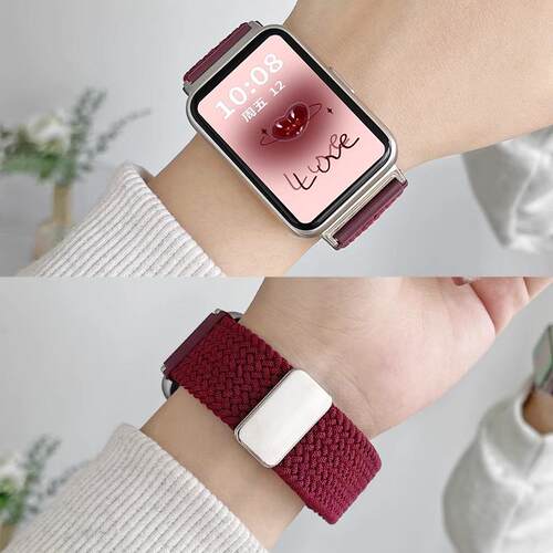 表带fit3编织磁吸fit4手表带女款