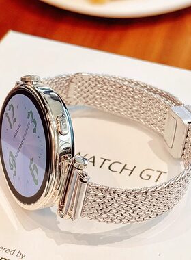 适用华为gt45/GT6手表表带新款GT3麦穗watch4/5金属磁吸watch3pro