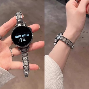 碎钻满天星适用华为GT5pro表带金属新款 手链18 watch3 4高级感女款